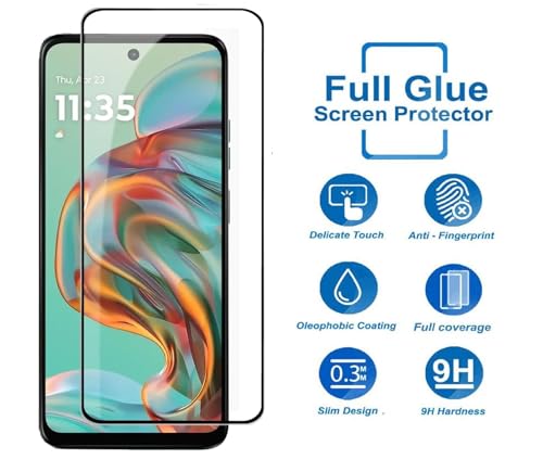 Image of HD Tempered Glass Screen Protector Compatible for Moto G45 5G, Moto G34 5G with Edge to Edge coverage and Easy Installation kit