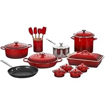Le Creuset 20 Piece Mixed Material Set, Cerise