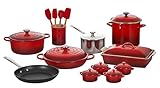 Le Creuset 20 Piece Mixed Material Set, Cerise