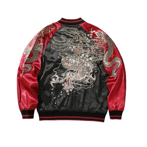 Veste de baseball homme broderie fine style chinois classique haut de gamme