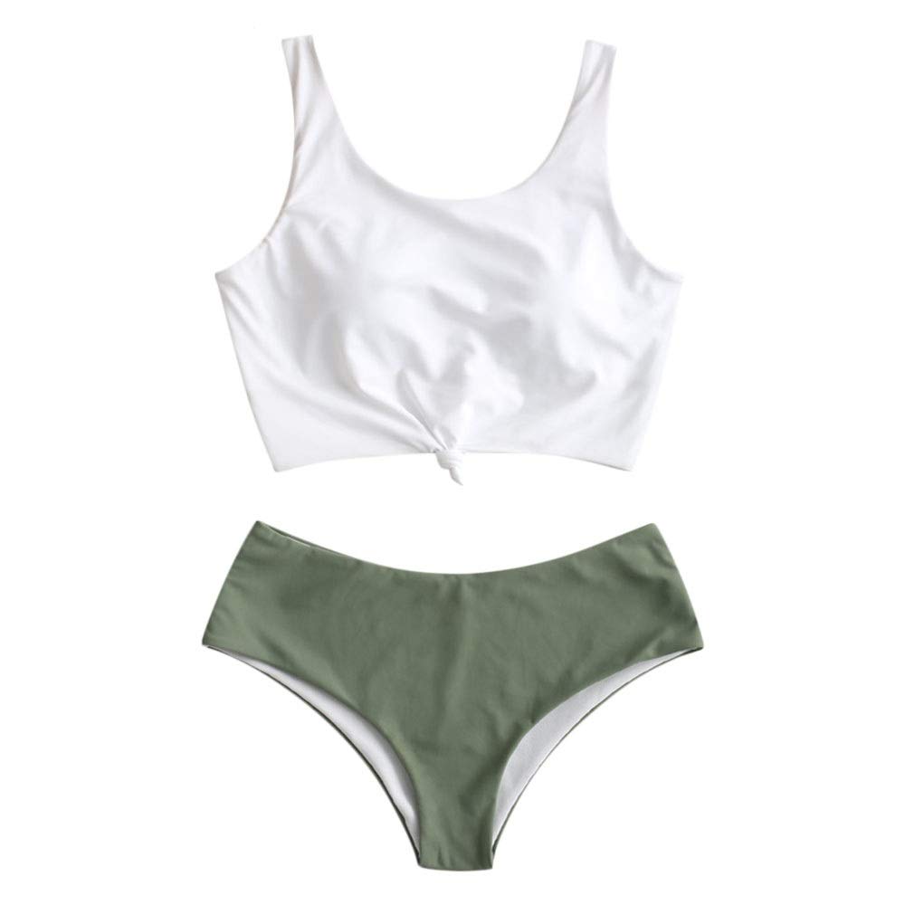 ZAFUL Tankini Traje de Baño con Relleno Takini Talla Grande Pantalones Dos Piezas para Mujer 2019