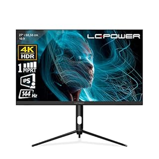 LC-Power 27" PC Monitor 4K Ultra HD, 3840 x 2160, 144Hz, IPS, HDR400, 1ms, DP 1.4, 2x HDMI 2.1, 1x USB-C, Adaptive Sync, PiP, PbP, FPS, RTS