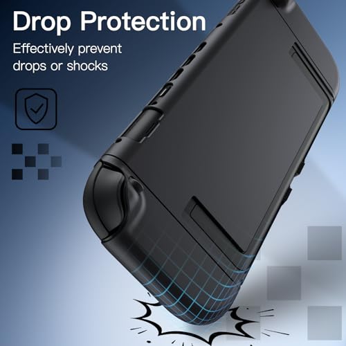 Image of JETech Slim Dockable Case for Nintendo Switch 2 (2025) 7.9 Inch, Soft TPU Grip Cover for Joy-Con Detachable, Matte Carrying Protective PC Back Shell, Anti-Scratch (Black)