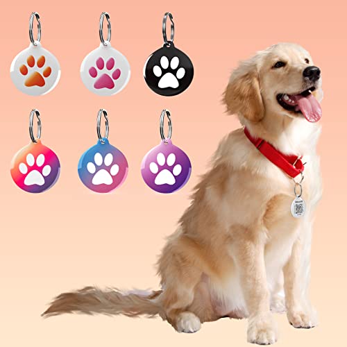 Whoseid Dog Cat Tag Personalized For Pets Name Id Accessories Custom Silent Qr Code Tags Ring Supplies Black #TOP2