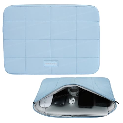Image of FunBlast Padded Laptop Cover Bag - Laptop Sleeve Bag, Multifunctional Shockproof, Waterproof Laptop Case, 14 Inches Business Bags for Business, Travel, College (SkyBlue)