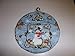 Christmas Pot Holders Snowman on Blue Handmade Heat Resistant Double Insulated Quilted Hot Pads 9 Inches Round