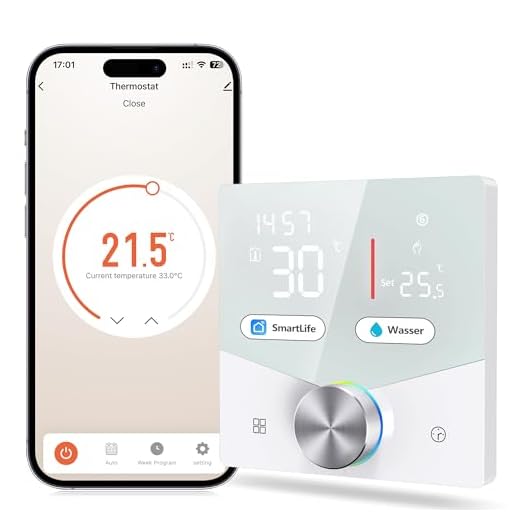 LincoSoft Smart Thermostat Fussbodenheizung Wasser WiFi Raumthermostat Digital Smart Kompatibel mit Alexa, Google Home Energie sparen, einfache Installation 2,4GHz WiFi 5A