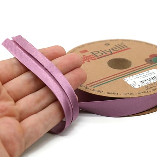 Image of Fold Satin Bias Tape - 99+ Colors - 3 /4 Inches Wide - 27 Yards - Fold Satin Binding Bias Ribbon Fabric Piping Bias Binding Tape for Sewing Clothing DIY (68. Dark Rose) BYS68