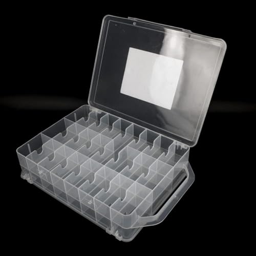 Nähgarn Aufbewahrungsbox Leer Aufbewahrungsbox Für Spulen Nähgarn Sortierbox Für 46 Garnrollen Praktische Garnbox Nähgarnhalter Nähfadenbox Nähmaschine Spulen Für Stickgarn Bastelarbeiten Nähen