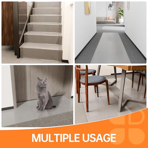 HOMEK Plastic Carpet Protector for High Traffic or Commercial Use, 27”x 12” Floor Protector for Low Pile Carpet, Industrial Grade Clear Plastic Floor Runner for Hallway, Living or Dining Room - Thumbnail 6