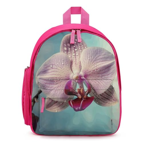 A Blooming Flower Backpack Small Book Bag with Side Pocket, Lightweight Durable Backpack, Travel Rucksack, Pink-style