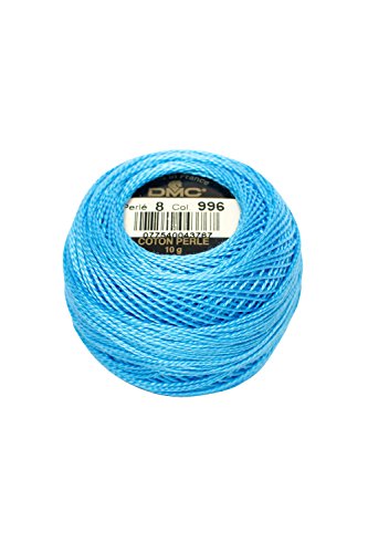 Hilo Perlé DMC Tamaño 8 Azul Eléctrico 87 yd miniatura 1