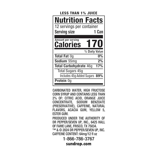 Image of Sun Drop Citrus Soda, 12 fl oz cans, 12 pack