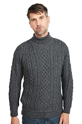Pull irlandais pour homme en pure laine mérinos d'Aran