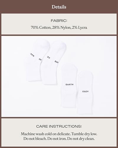 Cozy Earth Essential Quarter Socks for Women and Men – Soft Mercerized Cotton Crew Socks 2-Pack Set – Heel & Arch Support4