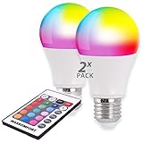e27 rgb led leuchtmittel 5 watt fernbedienung dimmbar Einfache Installation und selbsterklärende Bedienung