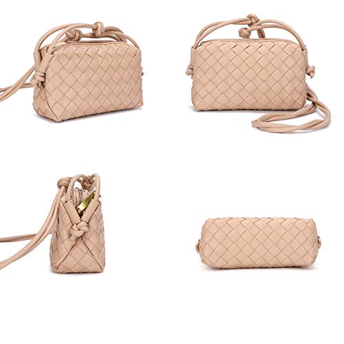 Image of ZEDIUH Woven Bag for Women Crossbody Shoulderbag, Small Vegan Leather Purse