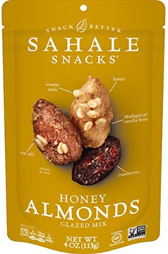 Sahale Snacks Glazed Mix, Honey Almonds, 4 Oz