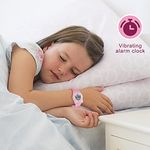 Image of Kids Watches for Girls Boys Digital Sport Watch with Step Counter Pedometer Vibration Alarm Clock, No App Waterproof Fitness Tracker Kids Watch Boys Girls Teens Students Ages 5-16