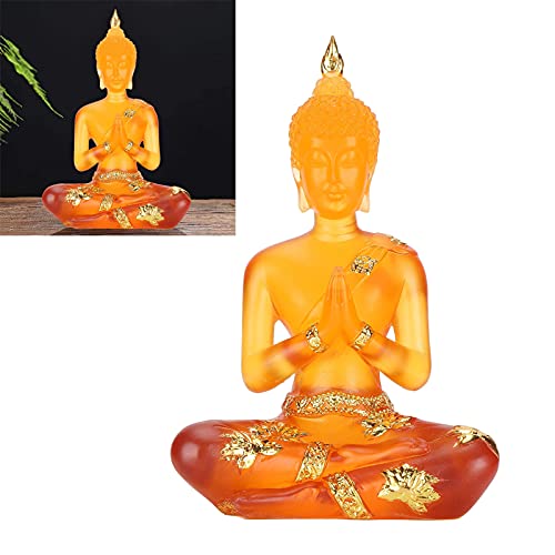 Estátua de Buda de resina, estátua de Buda transparente para estante de estante para prateleira de m