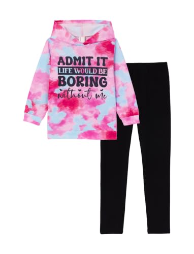 Image of PATPAT Girls 2 Piece Outfits Long Sleeve Hoodie and Leggings Clothing Set Outfits for Girls 4-12Y Fall /Winter Outfits