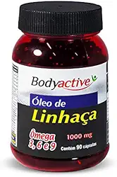 Óleo De Linhaça 1000 MG 90 Cápsulas Ômega 3 6 9 Bodyactive