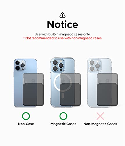 Image of Ringke Magnetic Card Holder, Clear & Black