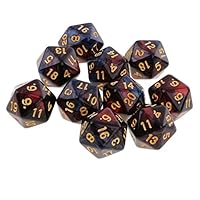 Yourandoll 10 Pièces Dés Polyédriques D10 Dés 16mm Jeux De