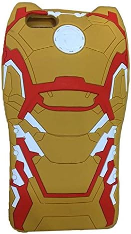 iphone 6S case, Mingfung 3D cute Superhero Cartoon Soft Rubber Silicone Back Case Cover Skin for iPhone 6/6S-Yellow&Red