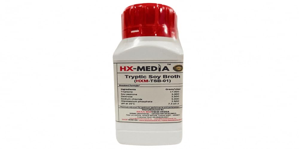 SOYA CASEIN DIGEST MEDIUM (TRYPTONE SOYA BROTH) - Culture Media for Cultivation of Microorganisms Sterility Testing of Moulds Lower Bacteria - HX-MEDIA - 100G-image-18