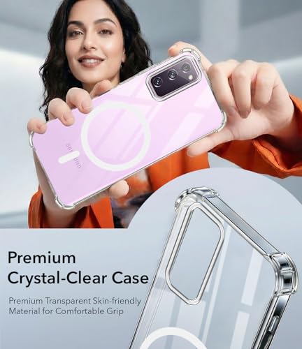 Image of Jkobi Shockproof Crystal-Clear Back Cover for Samsung Galaxy S20 FE 4G | S20 FE 5G (Magsafe Wireless Support | Drop & Camera Protection | Hard Polycarbonate)