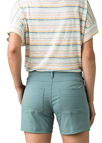 prAna Short feminino Revenna, azul esfumaçado, 30 cm L x 13 cm C