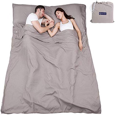 ASOOX Sleeping Bag Liner Premium Comfortable Camping Sheet Sleeping Bag Sack Travel Sack Lightweight Compact Travel Sheets for Hotel Travel Backpacking Hiking with Storage Bag