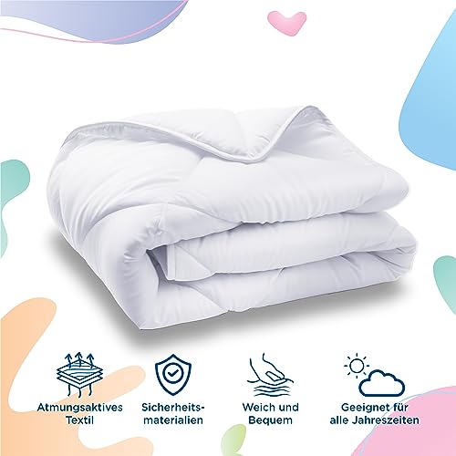 Baby Bettdecke Für Baby - Und Kinderbett 100x135 cm - Warme, Dicke Decke Für Unvergleichlichen Komfort - Bettdecke Geeignet Für Babybett 70x140cm - Ideal bei 17-22°C Raumtemperatur – Bild 5