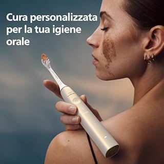 Philips Sonicare DiamondClean 9900 Prestige - Spazzolino elettrico con tecnologia SenseIQ e app, 5 modalità di pulizia, custodia da viaggio per la ricarica, Champagne, modello HX9992/44