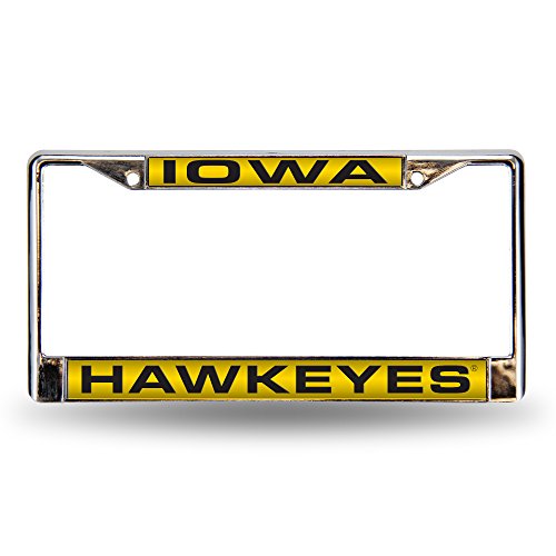 NCAA Laser Cadre Plaque Chrome, Iowa Hawkeyes