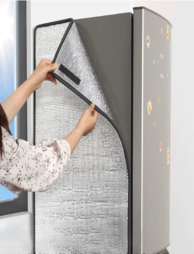 Funda Aislante Impermeable for refrigerador de Exterior, Protege de la Lluvia y el Sol, y Protege el congelador de Las máquinas de Helado.(Silver2,50x170cm/19.5x66.3in)