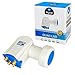Produktbild hb-digital Quad Ultra LNB NW LNC für 4 Teilnehmer/Receiver [2X Test Sehr gut] Direktanschluss zum Satellitenempfang Full HDTV 4K Weiss vergoldete Kontakte - Wetterschutzkappe (schiebbar)