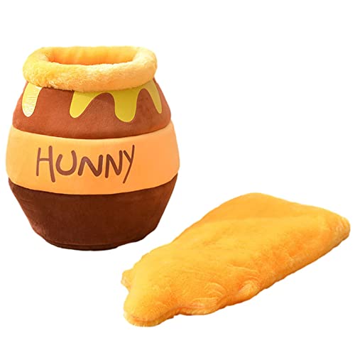 Cama de caverna para gatos - Cama para animais de estimação com pote de mel fofo | Ninho de casa de