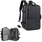 easyjet handgepäck und rucksack Erweiterbarer Reise-Laptop-Rucksack: Mit der von 20 cm auf 25 cm erweiterten Breite kann der SPAHER Handgepäck um 5 cm auf 45 x 36 x 25 cm / 40 l erweitert werden. Es verfügt über 3 vordere Reißverschlusstaschen, 1 Hauptfach, das 1 offene Tasche und 2 Stiftfächer abschließt; 1 mittleres Hauptfach mit Gepäckband, das Gepäck effektiv sichert und vor dem Herunterfallen schützt; 1 großes Hauptfach mit innen 2 Laptopfächern passen bis zu 17 Zoll Laptop, genug Platz für Ihr Reisezubehör.
