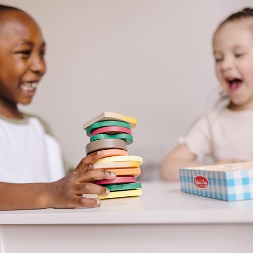 Cadeau enfant 2 ans ensemble préparation sandwichs feutrine et bois de 33 pièces