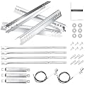 Hisencn Grill Replacement Parts for Charbroil Advantage Series 4 Burner 463344116, 466344116 Gas Grill, Grill Burners Tube, Heat Plate Tent Shield, Adjustable Carryover Tube, G361-0003-W1