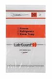 Lab Guard SBL2X69B Polyethylene (LDPE/LLDPE Blend) Specimen Bag with TearZone Destroyable Biohazard Symbol, Bulk Packaging (Pack of 1000)