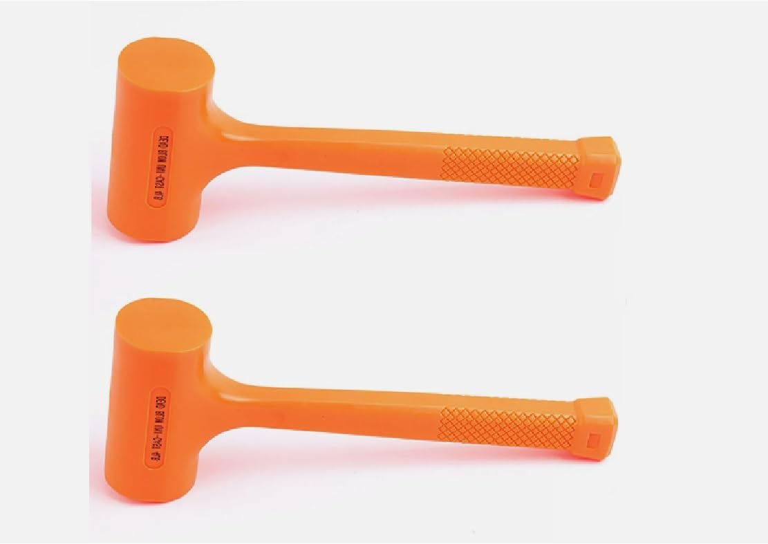 NEW Pair 4LB Dead Blow Hammer Mallet 14-1/2 Length Non-Marring Rubber Coating Neon