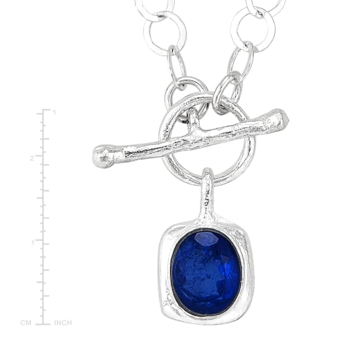 Silpada 'The Beauty Within' Sterling Silver Sapphire Pendant Necklace, 18" #TOP4