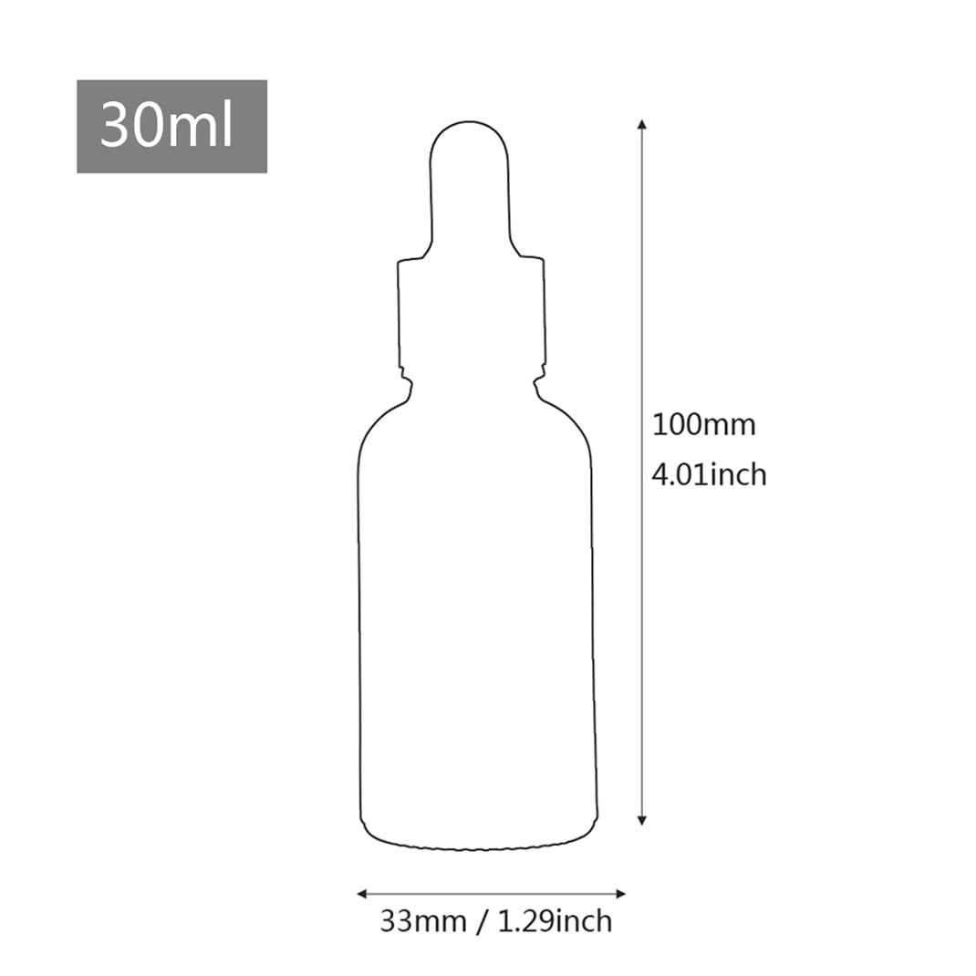 24 Stück 30ml Matt transparent glas Pipettenflasche, Leere Glasflasche mit Gold Pipette, Stichprobe Glaspipette Tropfflasche für Aromatherapie ätherische Öle