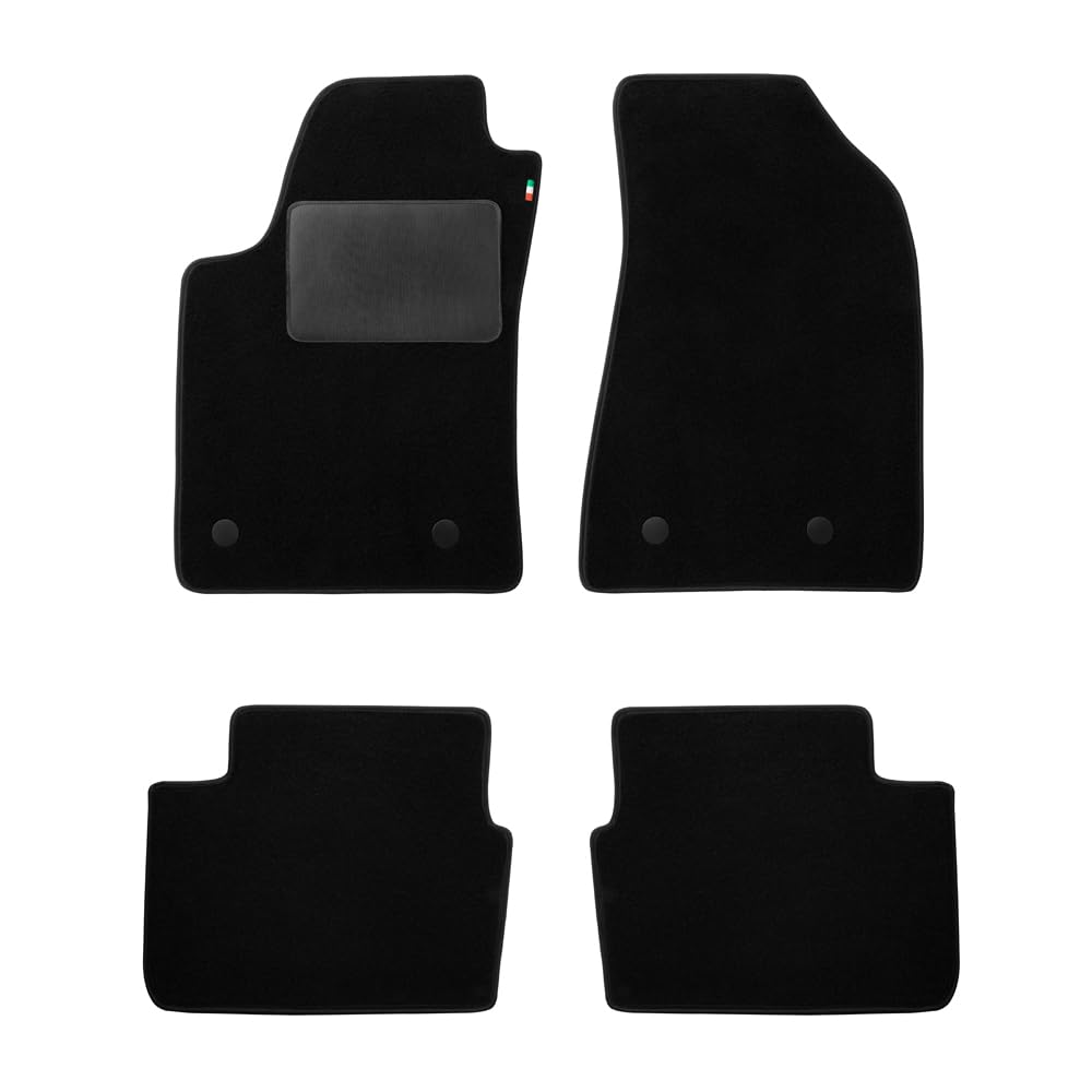 UNION Tappetini su misura realizzati per FIAT 500 GIARDINIERA in moquette di qualita Nero (FTR02)