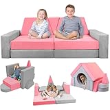 YEFU 15pcs Modular Kids Play Couch, Foam Kids Couch for...