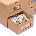 Nicely Neat Stackable Shoe Box Storage Organizer Case with Transparent Window - Men's Size, Set of 4
