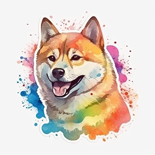 Image of Yoonek Graphics Shiba Inu Dog Vinyl Decal Sticker for Car, Laptop, Tumbler, More. #001668